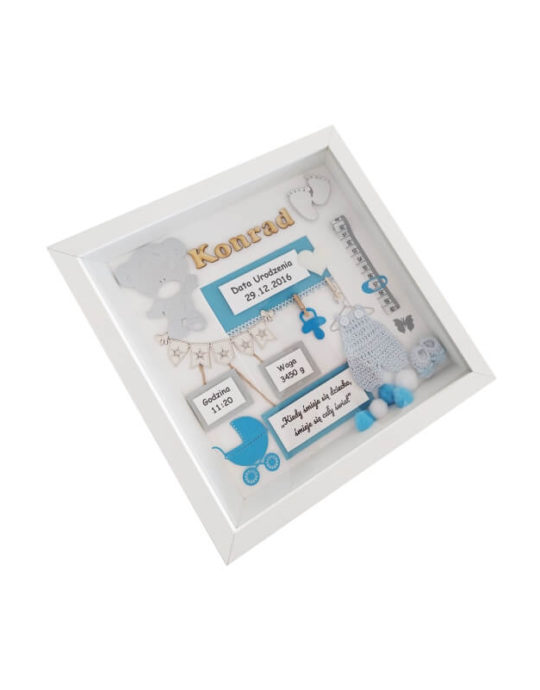 metryczka 27x27 cm bez zdjęcia konrad bok prawy