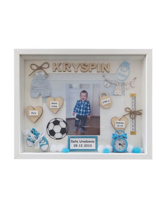 metryczka na urodziny dla chłopca 30x37 kryspin