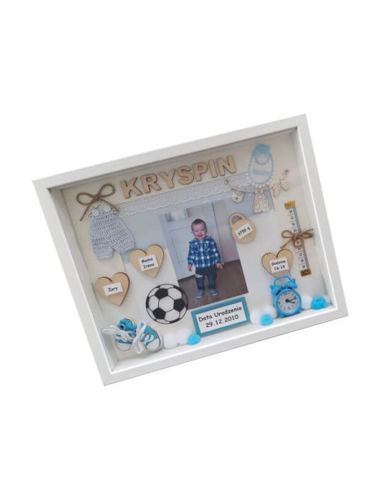 metryczka na urodziny dla chłopca 30x37 kryspin bok lewy