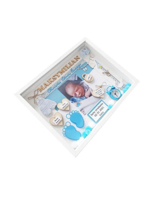 metryczka na chrzest 30x37 maksymilian bok lewy