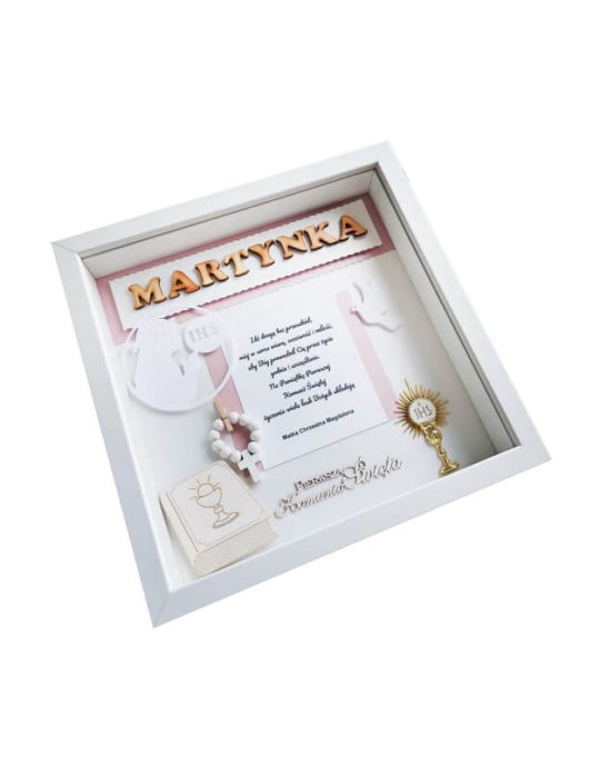 metryczka na komunie dziewczynki bez zdjecia martynka bok prawy