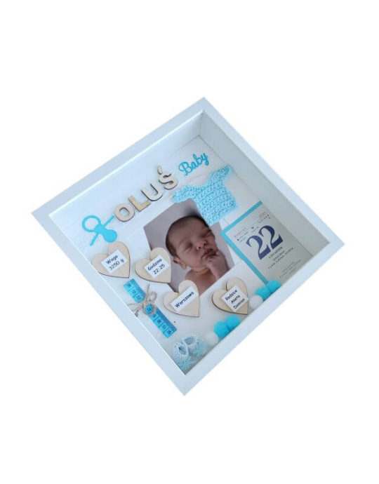 metryczka na prezent z okazji narodzin olus bok prawy