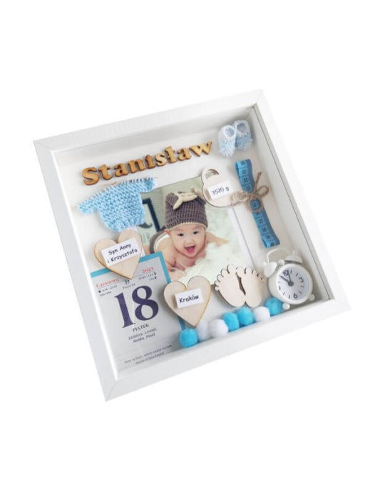 metryczka na prezent na narodziny dla chlopca stanislaw bok prawy