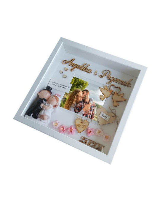 metryczka prezent na ślub Angelika i Przemek bok prawy
