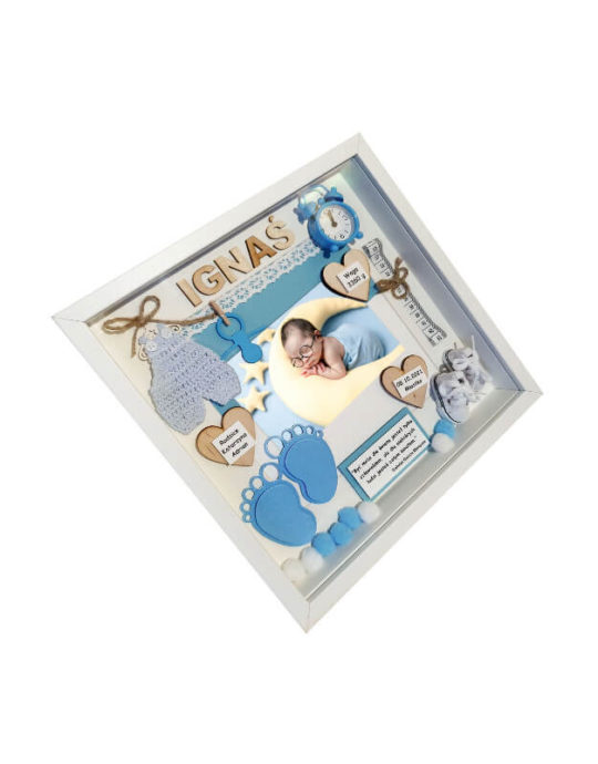 metryczka urodzenia chlopca ignas z cytatem bok prawy